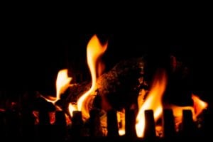 dancing flames in the fireplace